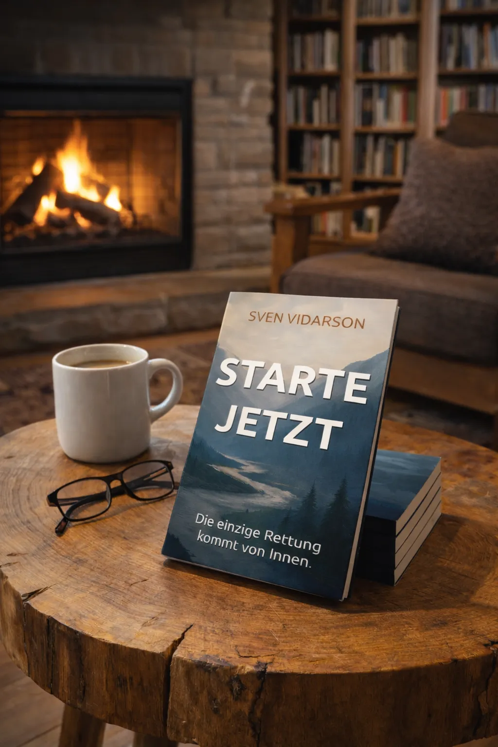 Starte Jetzt – Buch am Kaminfeuer